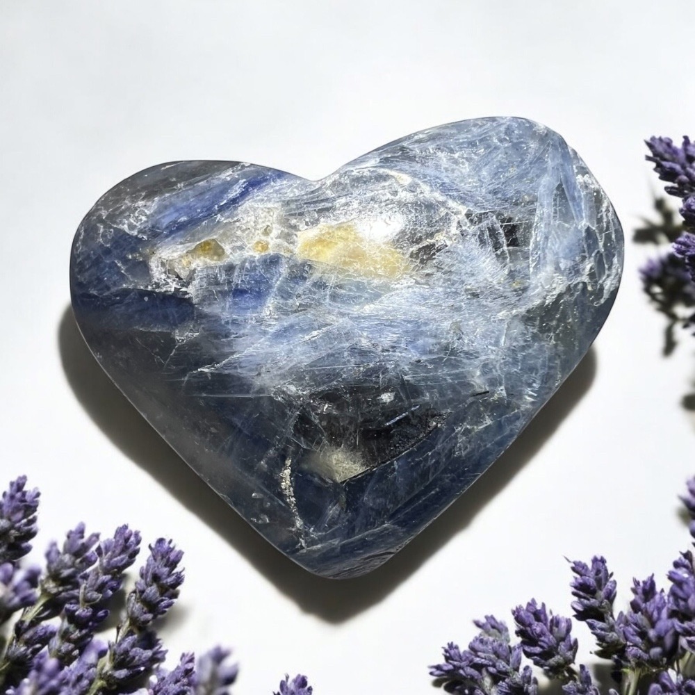 Kyanite Crystal Heart Carving